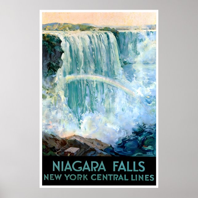 Affiche de Niagara Falls Retro New York Central Li (Devant)