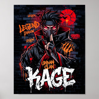 Affiche de ninja du clan urbain Kage