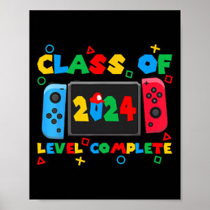Affiche De Niveau 2024 Gamer Vidéo Complet Graduati Senior