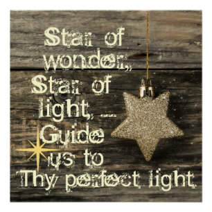 Affiche de Noël Carol Star of Wonder