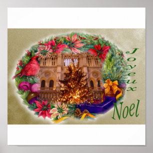 AFFICHE DE NOËL DE NOEL PARIS DE JOYEUX