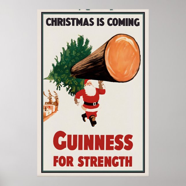 Affiche de Noël Guinness Santa Impression  Stout I (Devant)