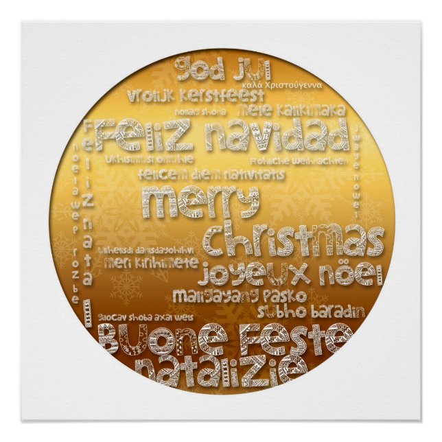 Affiche de Noël internationale Parfait (Devant)