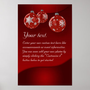 Affiche de Noël ornée