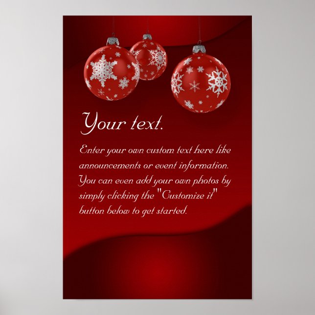 Affiche de Noël ornée (Devant)