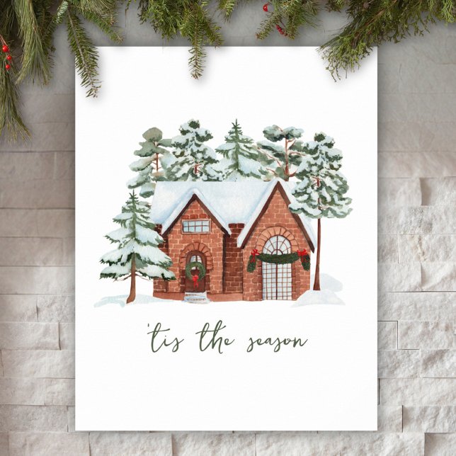 Affiche de Noël personnalisée Scène hivernale de S (Créateur téléchargé)
