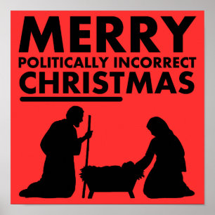 Affiche de Noël politiquement incorrecte et joyeus