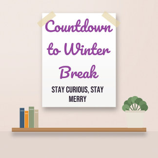 Affiche de Noël pour l'école, Vacances d'hiver