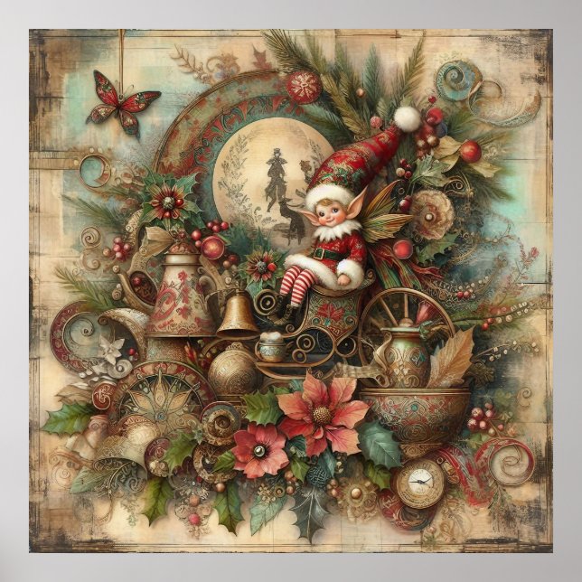 Affiche de Noël vintage (Devant)