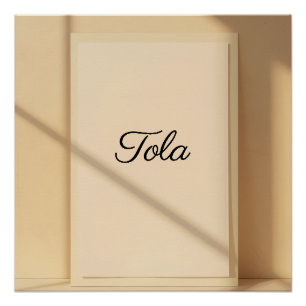 Affiche de nom moderne Tola – Impression murale pe