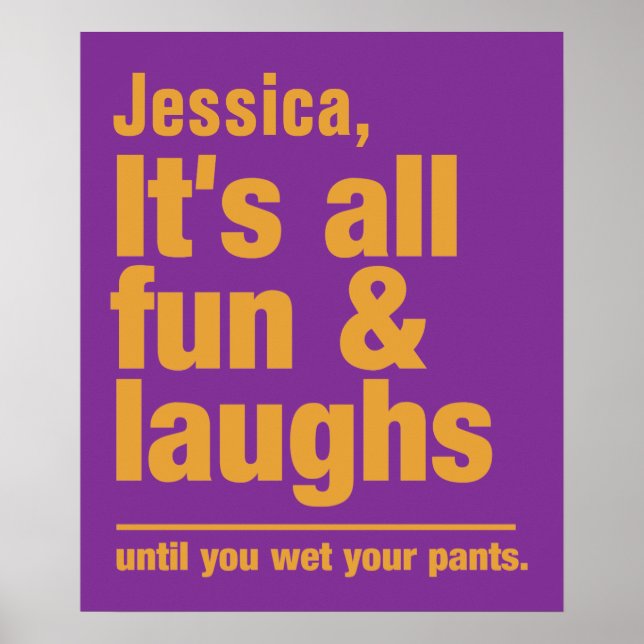 Affiche de nom personnalisé FUN & LAUGHS (Devant)