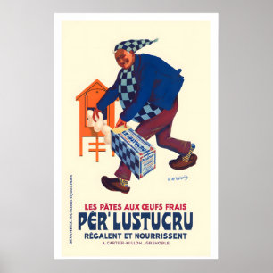 Affiche de nourriture et boisson vintage Pâtes fra