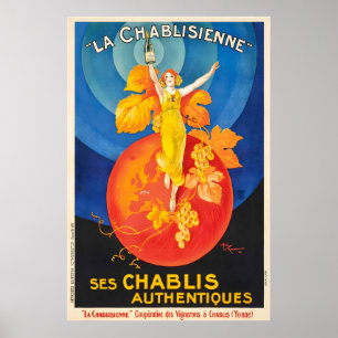 Affiche de nourriture et de boisson de Chablis par