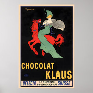 Affiche de nourriture vintage Chocolate Klaus par 