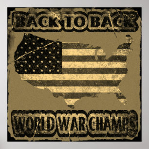 Affiche De nouveau aux champions arrières de guerre