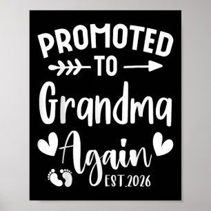 Affiche De nouveau promue grand-mère 2026 Cute Family Ence