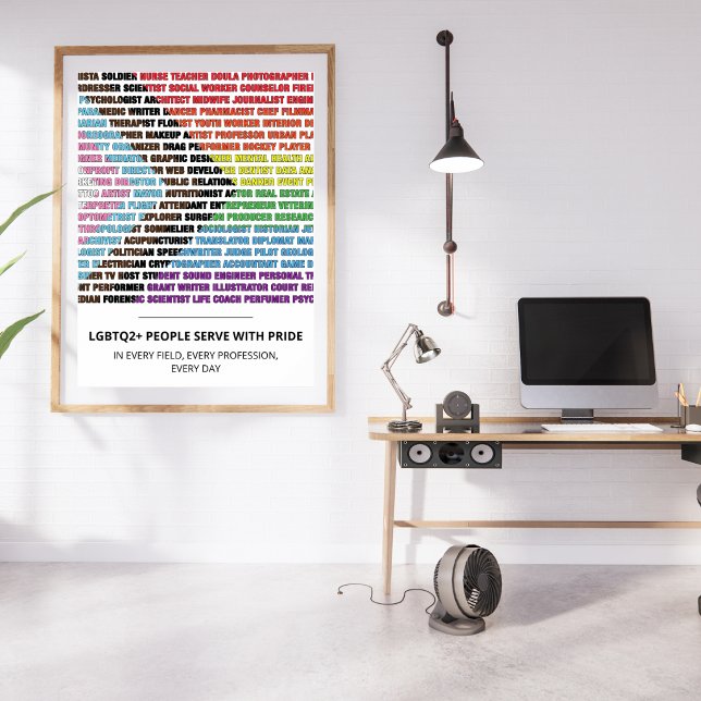 Affiche de nuage de mots des professions de la fie (Créateur téléchargé)