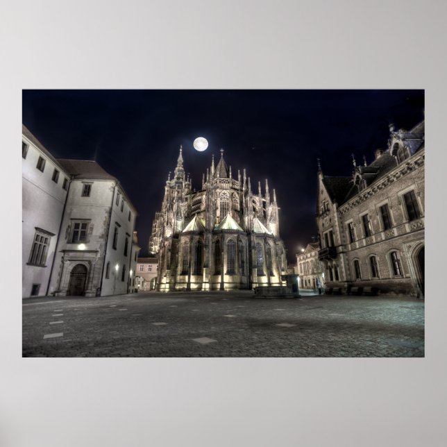 Affiche de nuit de Prague St.Vitus Cathedral East (Devant)