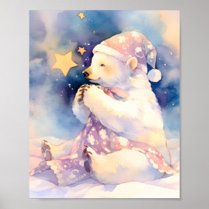 Affiche de nurserie à l'aquarelle fantaisiste d'ou