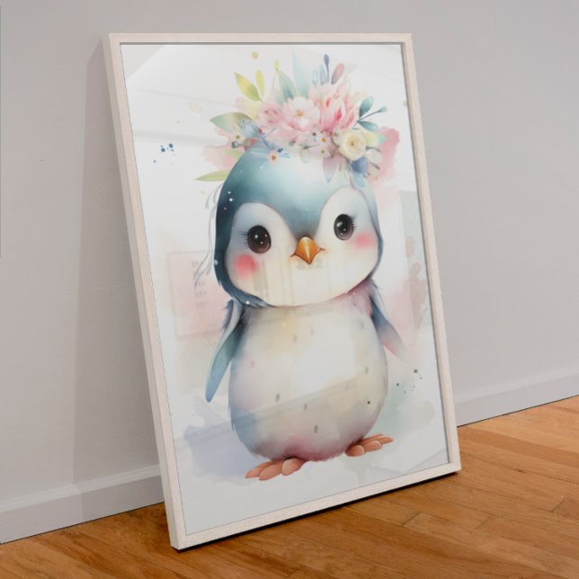 Affiche de nurserie de bébé manchot (Créateur téléchargé)