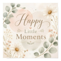 Affiche de nurserie Happy Little Moments