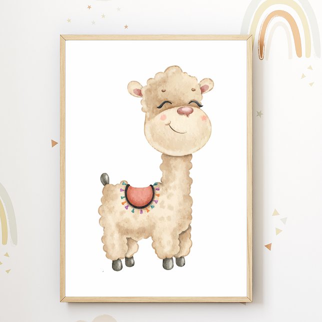 Affiche de nurserie Llama Décoration de chambre d' (Créateur téléchargé)