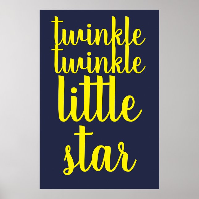 affiche de nurserie pour enfants petite étoile sci (Devant)