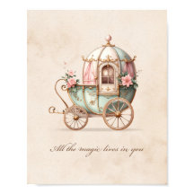 Affiche de nurserie pour princesse en carrosse