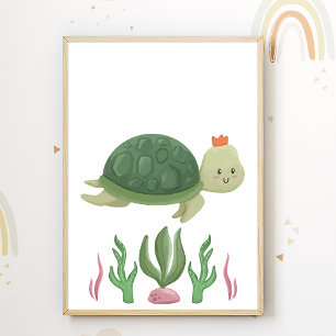 Affiche de nurserie tortue décoration de chambre d