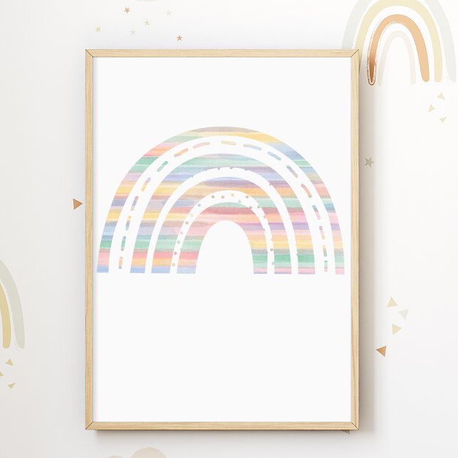 Affiche de nursery arc-en-ciel pastel pour chambre (Créateur téléchargé)