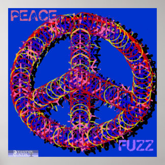 Affiche de paix floue