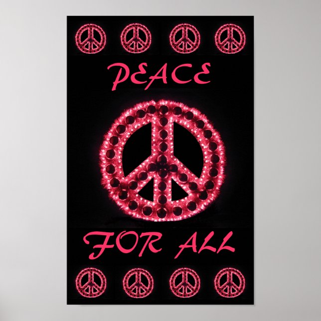 affiche de paix rouge pour tous (Devant)