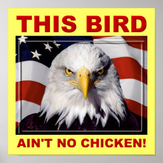 Affiche de pancarte American Eagle Ain't No Chicke