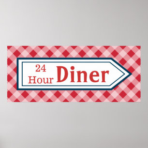 Affiche de pancarte d'art de cuisine rétro