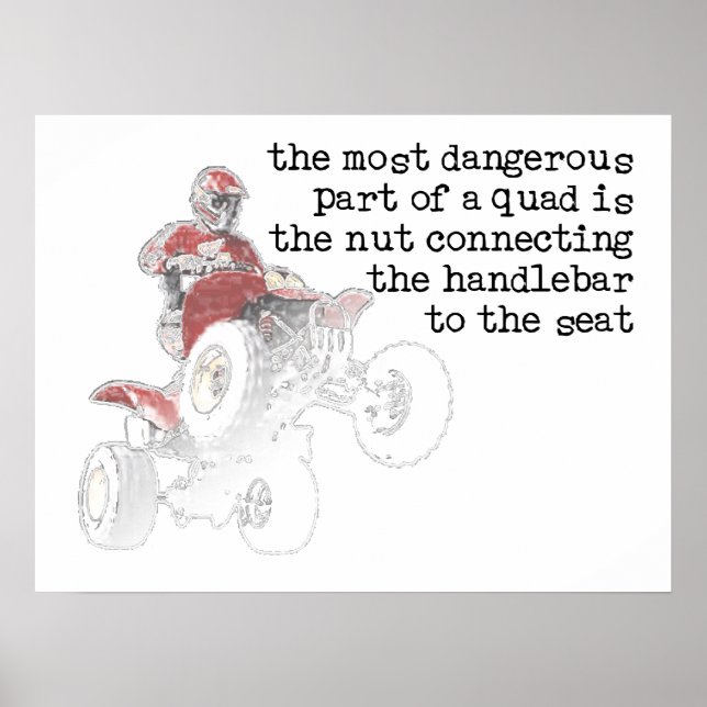 Affiche de pancarte de signe de Quad de noix dange (Devant)