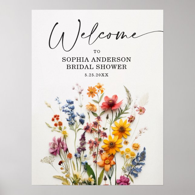 Affiche de pancarte pour la fête de mariage avec d (Devant)