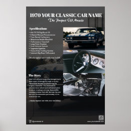 Affiche de panneau d'affichage de salon automobile
