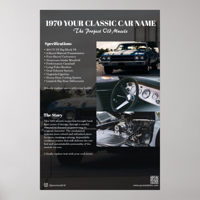 Affiche de panneau d'affichage de salon automobile (Devant)