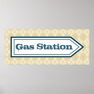 Affiche de panneau de station-service