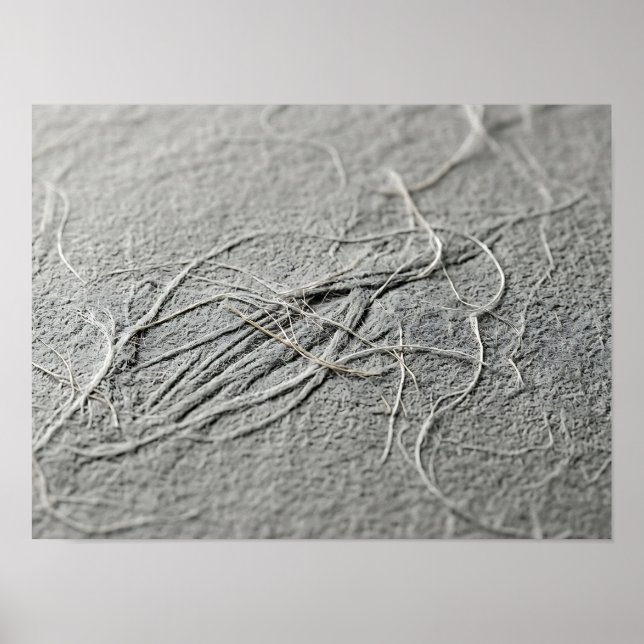 Affiche de papier à texture fibre emmêlée gris pâl (Devant)