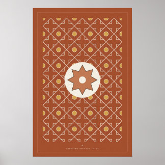 Affiche de papier peint en carreaux de terre cuite