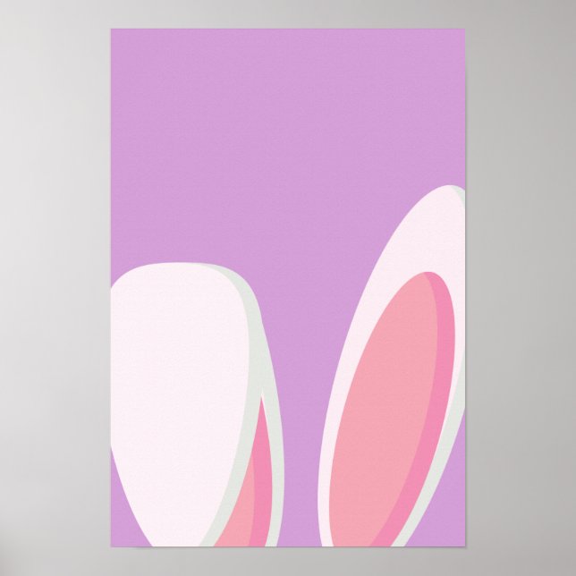 Affiche de Pâques Bunny mignonne Oreille (Devant)