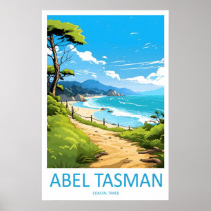 Affiche de parc de voyage de piste côtière Abel Ta