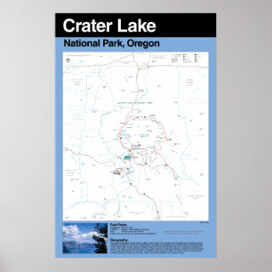 Affiche de parc national de lac crater grande