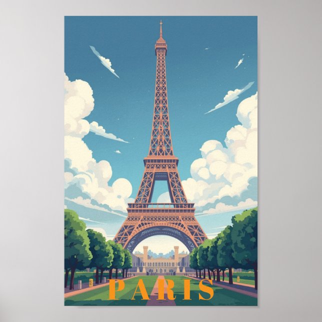 Affiche de Paris pour décoration murale (Devant)