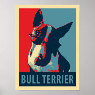 Affiche de parodie politique Bull Terrier