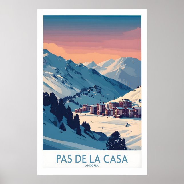 Affiche de Pas de la Casa Andorra Pyrénées Station (Devant)