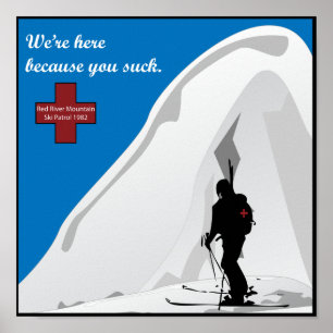 affiche de patrouille de ski