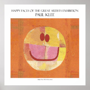 affiche de paul klee happy face 11"x11"