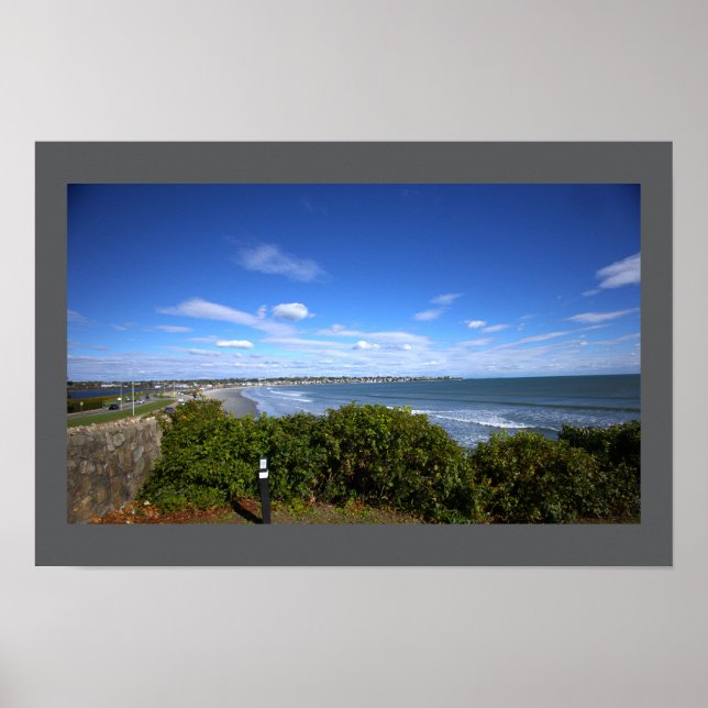 Affiche de paysage aquatique de la plage de Rhode  (Devant)